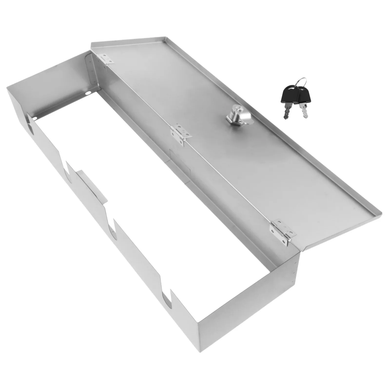 Lockable Stainless Steel Outdoor Socket Box Waterproof Protective Cover for Electrical Outlets Anti-Theft Security Switch