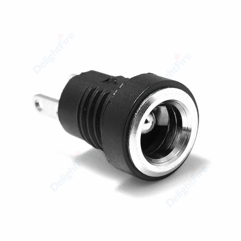 10pcs DC Power Connector 5.5 2.1mm Jack Plug Panel Mount Soldering Barrel 2pin 3pin 12V DC Connectors Set 3A Electrical Sockets