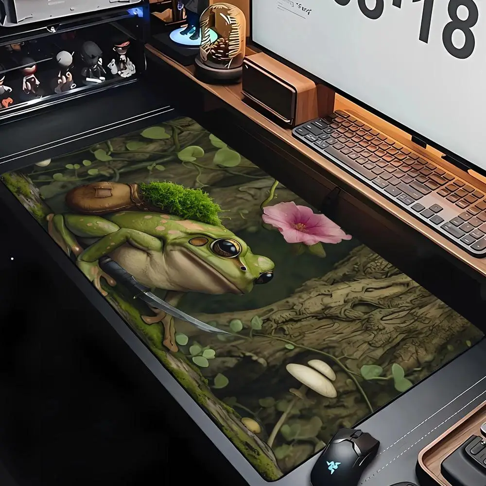 مضحك الضفدع تصميم أنيمي ماوس الوسادة المطاط المضادة للانزلاق حصيرة مكتبية XXL الألعاب حصيرة ألعاب ملحقات الكمبيوتر لوحة المفاتيح توسيع ماوس
