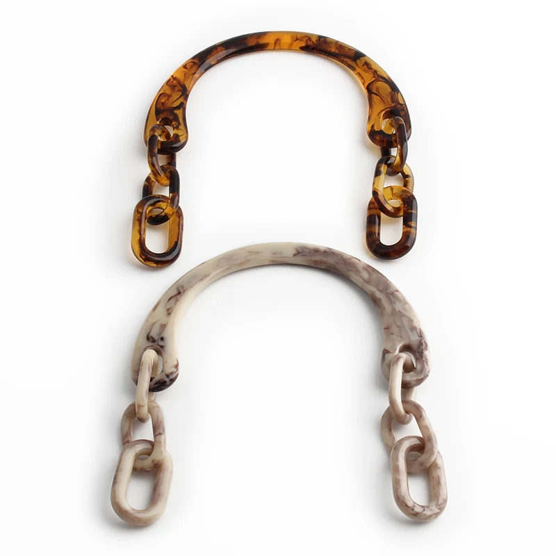 2/4/6PCS Resin U-shaped Detachable Decorative Handle Accessory, Leather Bag Arch Bridge Chain Handle, DIY Handcraft Accessory