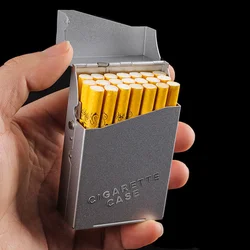 Conteneur de stockage de cigarettes, étui à cigarettes, boîte de poche unisexe, accessoires pour fumer, boîtes à cigarettes en alliage d'aluminium, cadeau EL