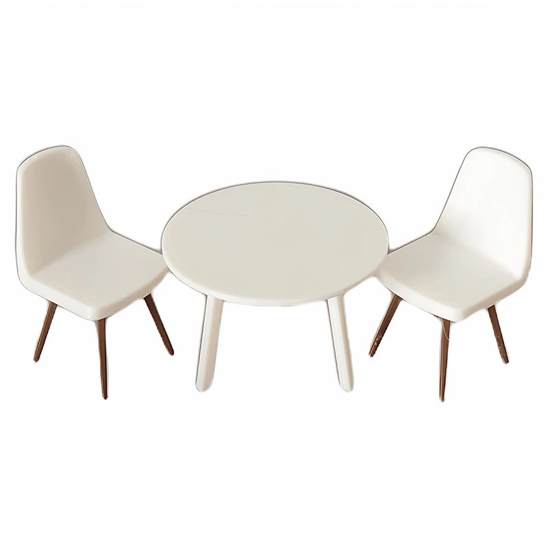 1Set 1/12 Poppenhuis Tafel Stoel Set Simulatie Living Meubels Decoratie Accessoires Micro Scène Bouw Props