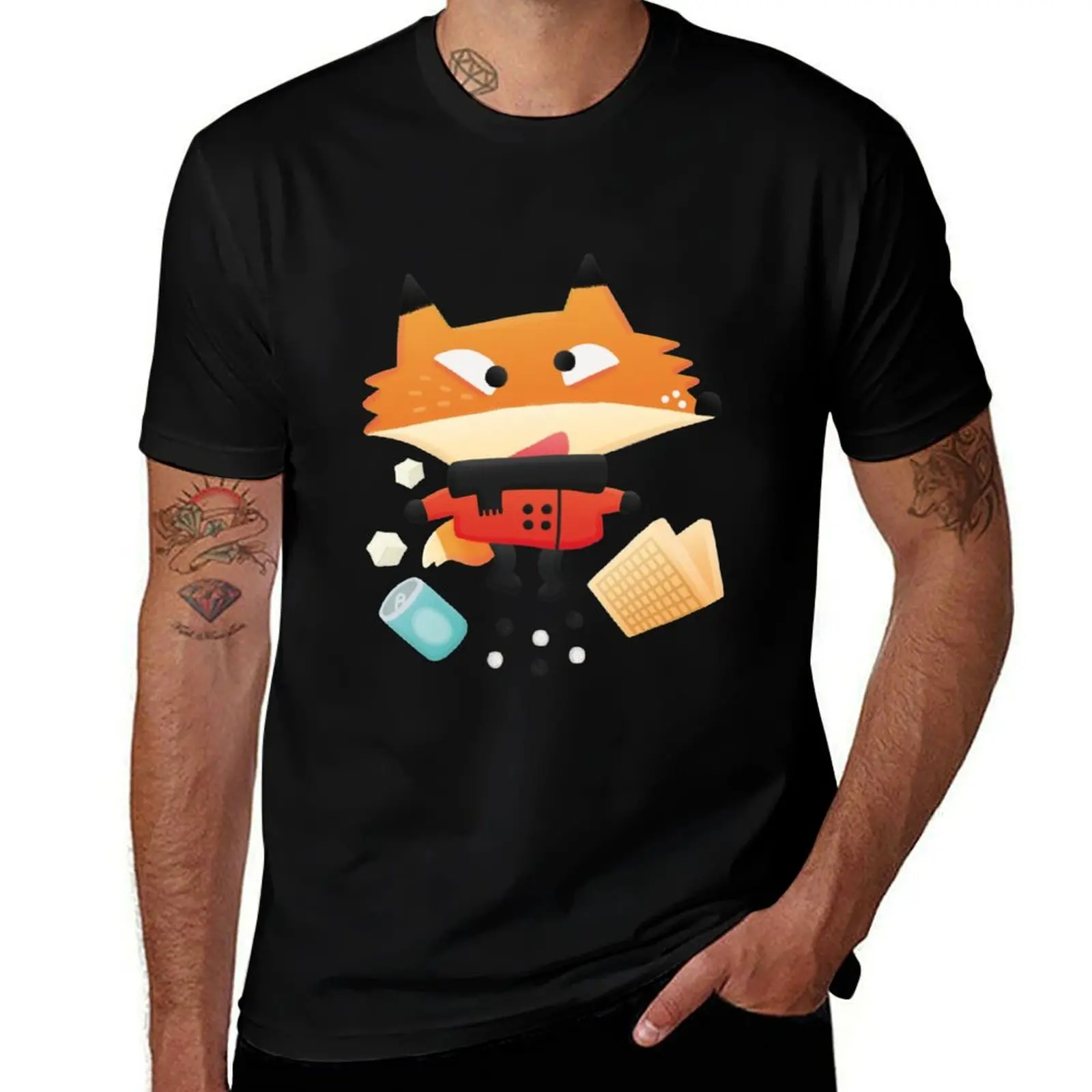 

Oversugared – Fox T-Shirt Aesthetic clothing summer 2025 anime shirts graphic tee t shirt men 100℅ cotton