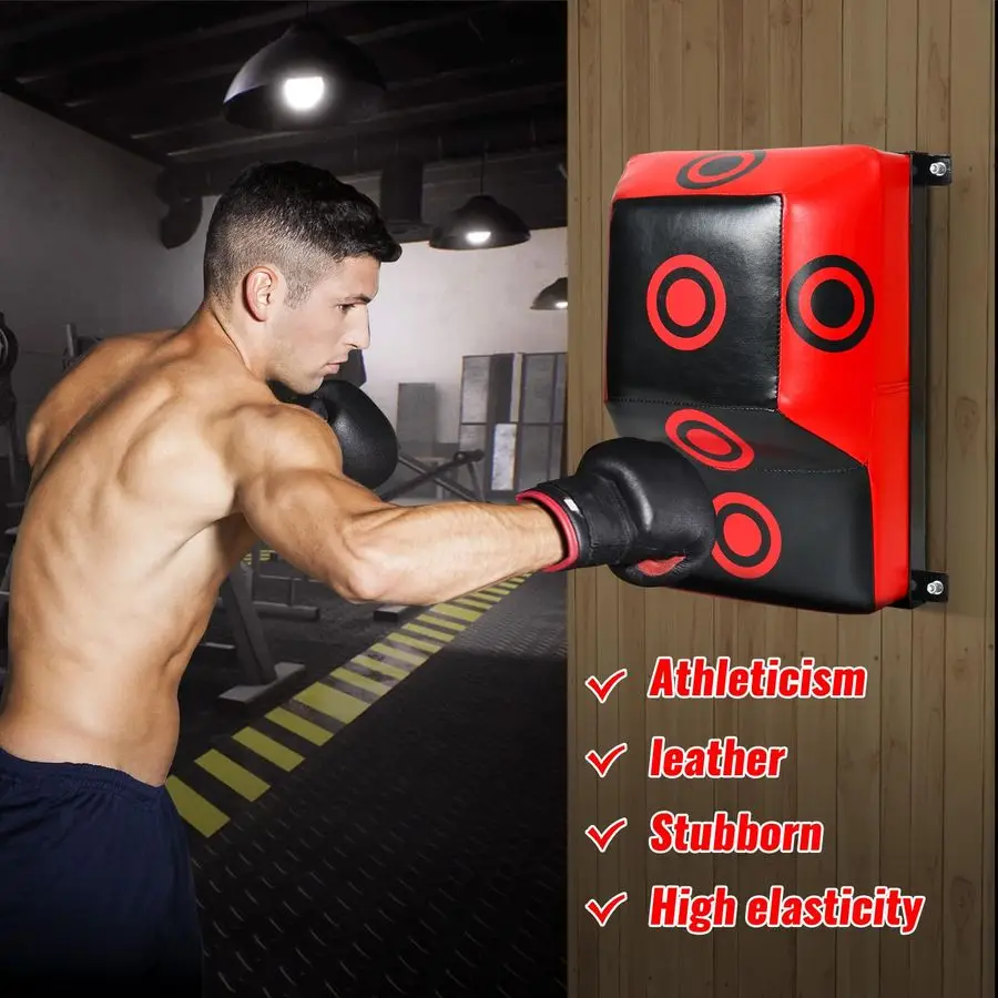 حقيبة ملاكمة Mount Uppercut Bar EVA Sandbag MMA للتدريب اللكم الهدف تهدف نقطة أسود وأحمر