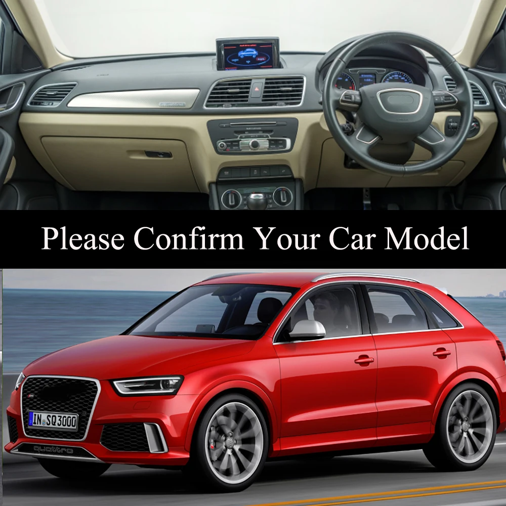 لأودي Q3 8U RSQ3 2012 2013-2018 S-line غطاء لوحة القيادة مجلس حصيرة السجاد وسادة الشمس الظل الرجعية وسادة جلدية اكسسوارات السيارات