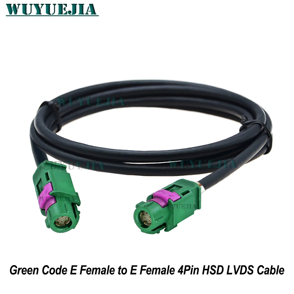 1Pcs Green Code E Female 4Pin Dacar 535 4-Core HSD High-speed LVDS Video Cable GPS MIB Screen Cable For VW BMW Audi Mercedes Car