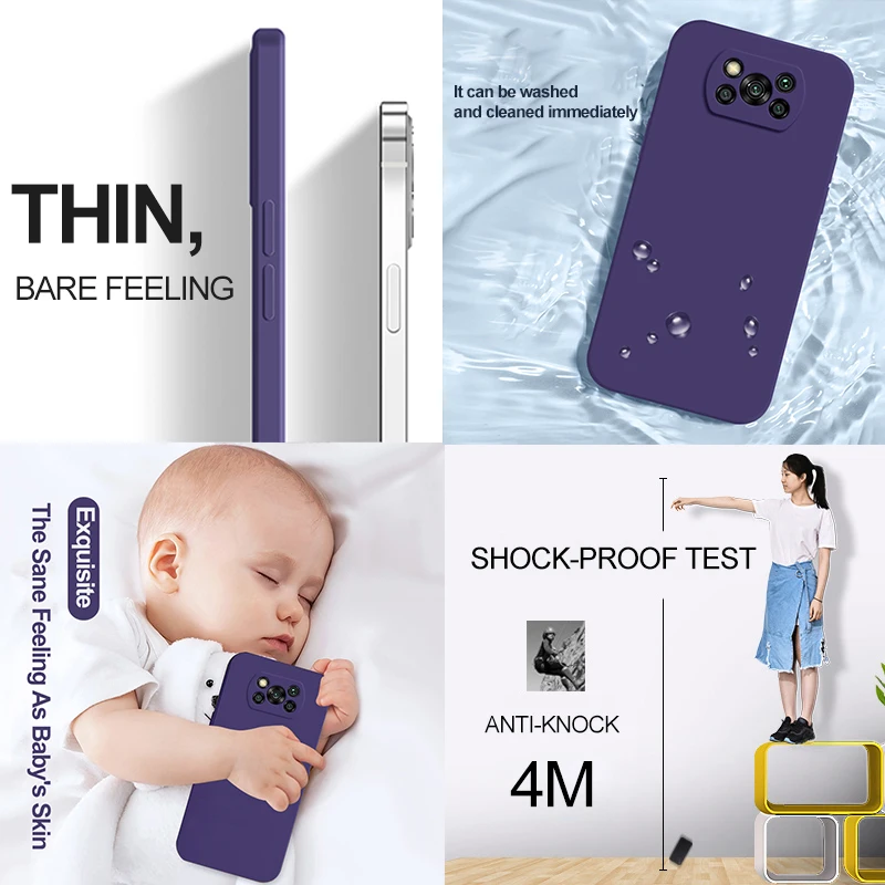 luxury Original Liquid Silicone Phone Case For Xiaomi Poco X3 X 3 Pro NFC X3Pro Pocox3 Pro Soft Cases For Poco x3 Pro Back Cover