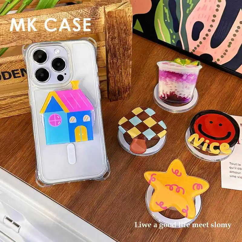 

Магнитная ручка для телефона Star For Magsafe Tok Griptok, подставка для iPhone, забавный складной держатель для беспроводной зарядки
