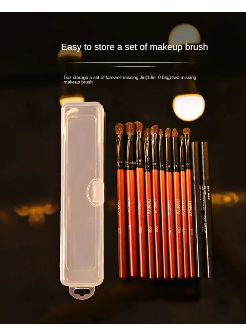 2/1pc Tragbare Make-Up Pinsel Organizer Augenbraue Bleistift Geschirr Stäbchen Transparent Mit Abdeckung Lagerung Box Küche Zubehör