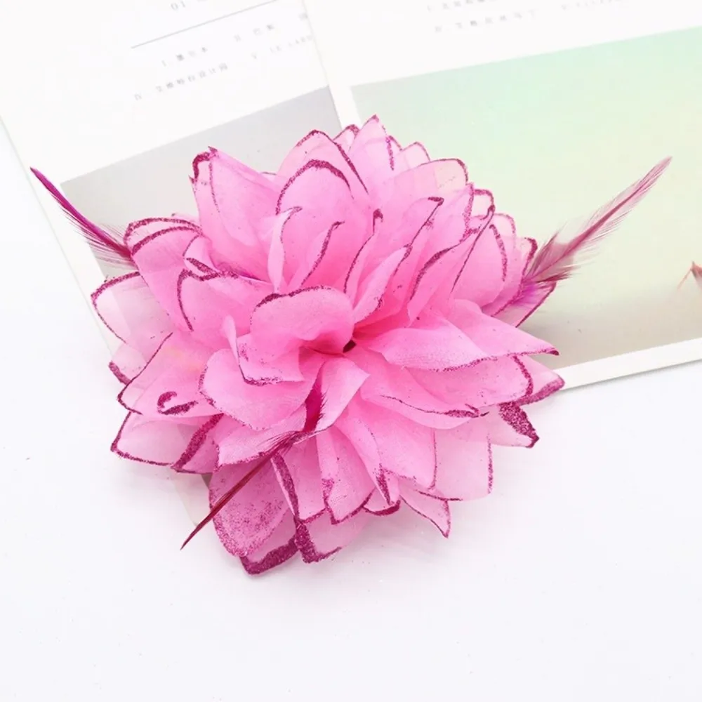 New Elastic Flower Headband Colorful Flower Hair Clip Wedding Headwear Wedding Party