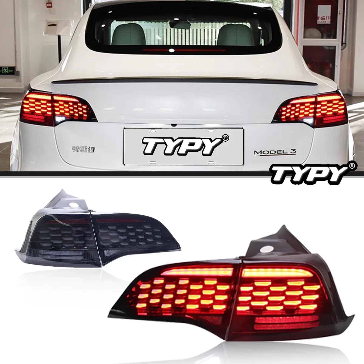 

Автомобильные фары TYPY для Tesla Model 3/Y 2019-2022, задние фонари, светодиодный проектор, задние фонари, дневные ходовые огни, автомобильные аксессуары