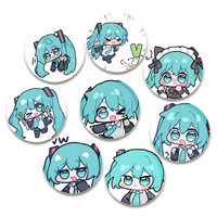 Miku Cute Cartoon Character Badge Cosplay Anime Brooches Music Singer Enamel Pins for Clothes Backpack Jewelry Handmade Gifts