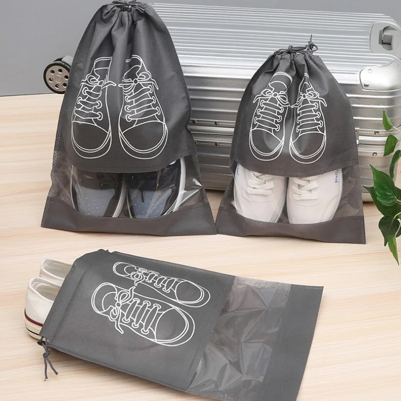 Shoe Storage Bag Dustproof Shoe Bag Shoe Cover Mildew Proof Moisture Proof Drawstring Shoe Storage Bag Cover Protective Shoes