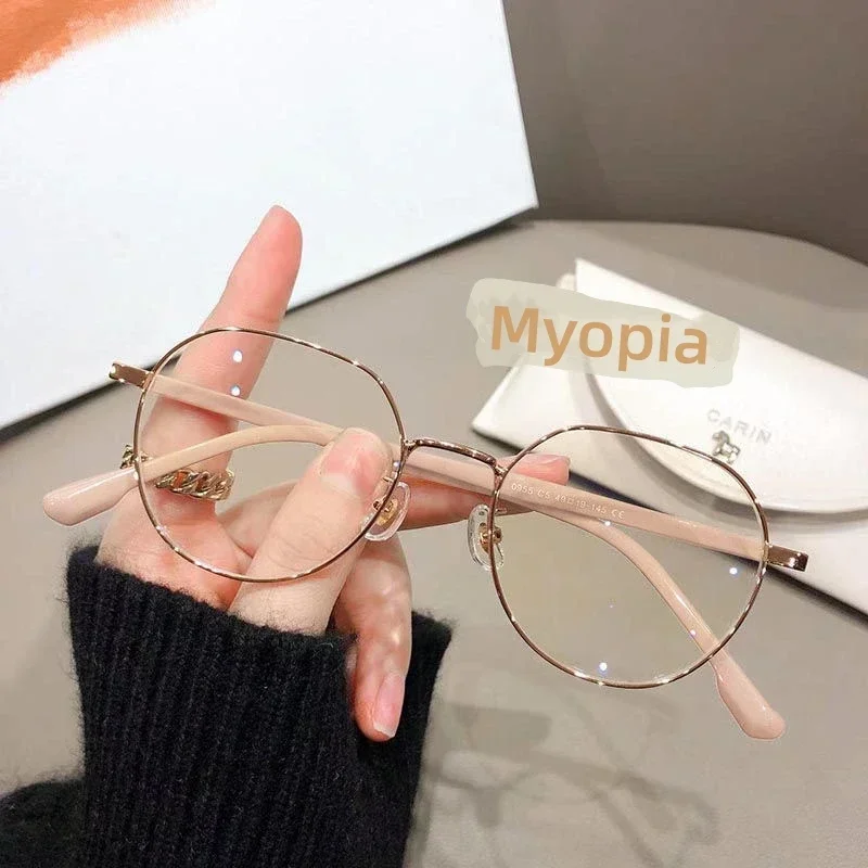 

New Trend Irregular Frame Myopia Glasses Luxury Design Men Women Clear Lens Eyewear Retro Anti-blue Light Near Sight Eyewear