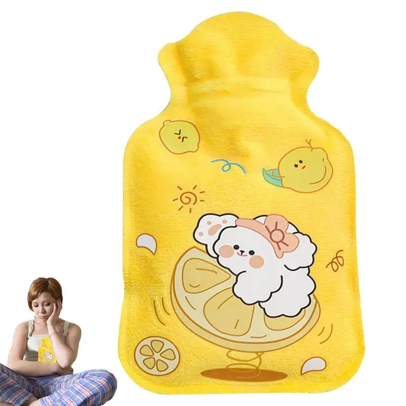 250ml Hot Water Bottle Cute Hot Water Bag Winter Hand Feet Warmer Hot-water Bag for Menstrual Cramps Neck and Shoulder Relief