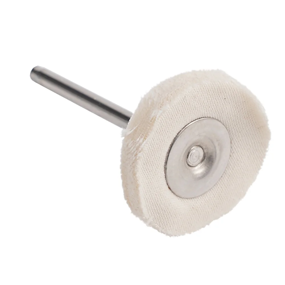 5 stücke 25 MM Tuch Polieren Rad Puffer Pad Baumwolle Schleif Werkzeug Schmuck Polieren Rad Polieren Pad für Buff Dremel zubehör – Detail 9