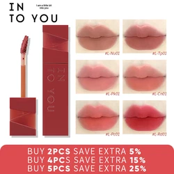 INTO YOU Lip Gloss Women Makeup Matte Velvet Lipstick Moisturizer Red Lip Tint Waterproof Light Long-Lasting Cosmetic