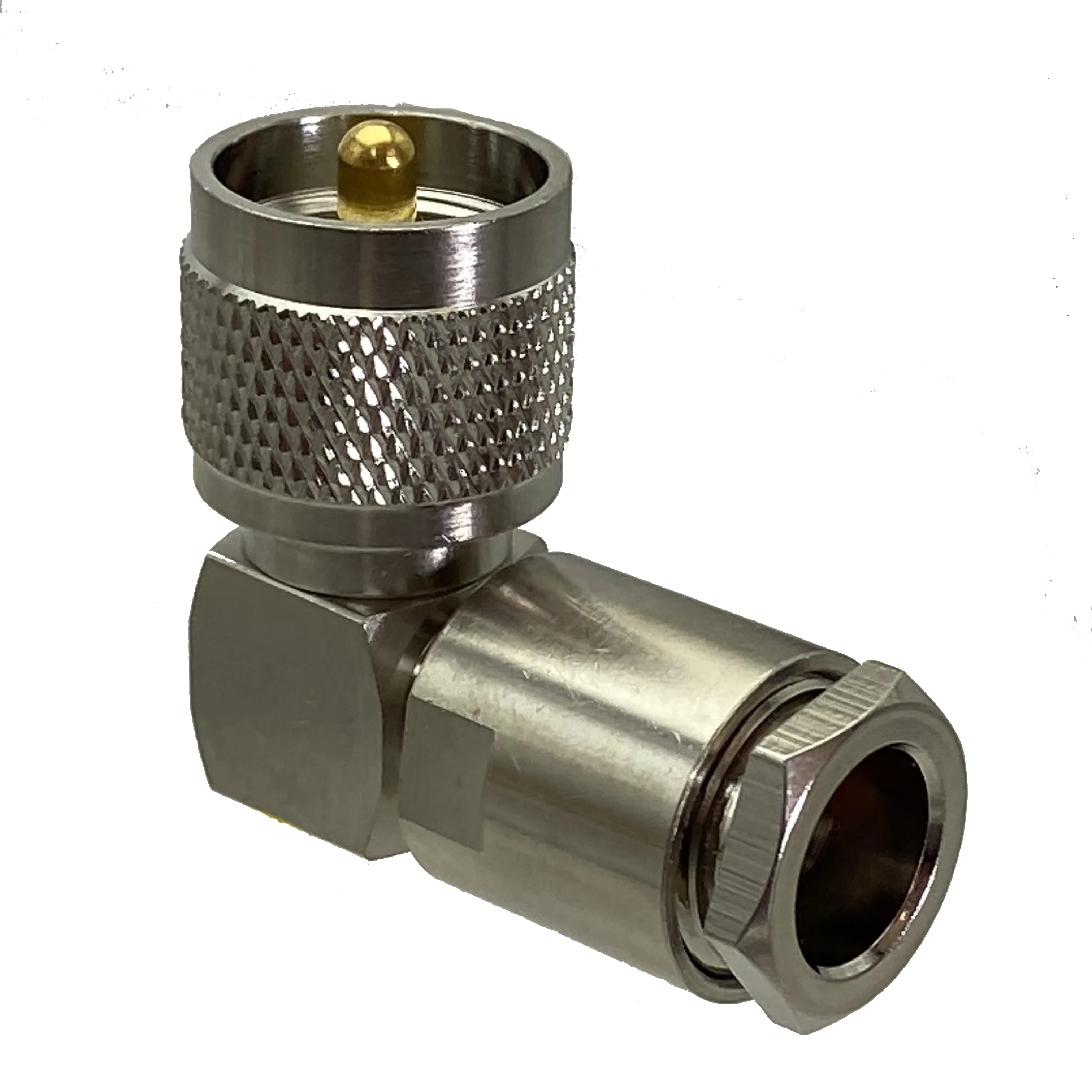 1pcs UHF PL259 Male Plug Connector Clamp RG8 LMR300 RG213 7D-FB Cable RF Coaxial Brass Right angle Wire Terminals