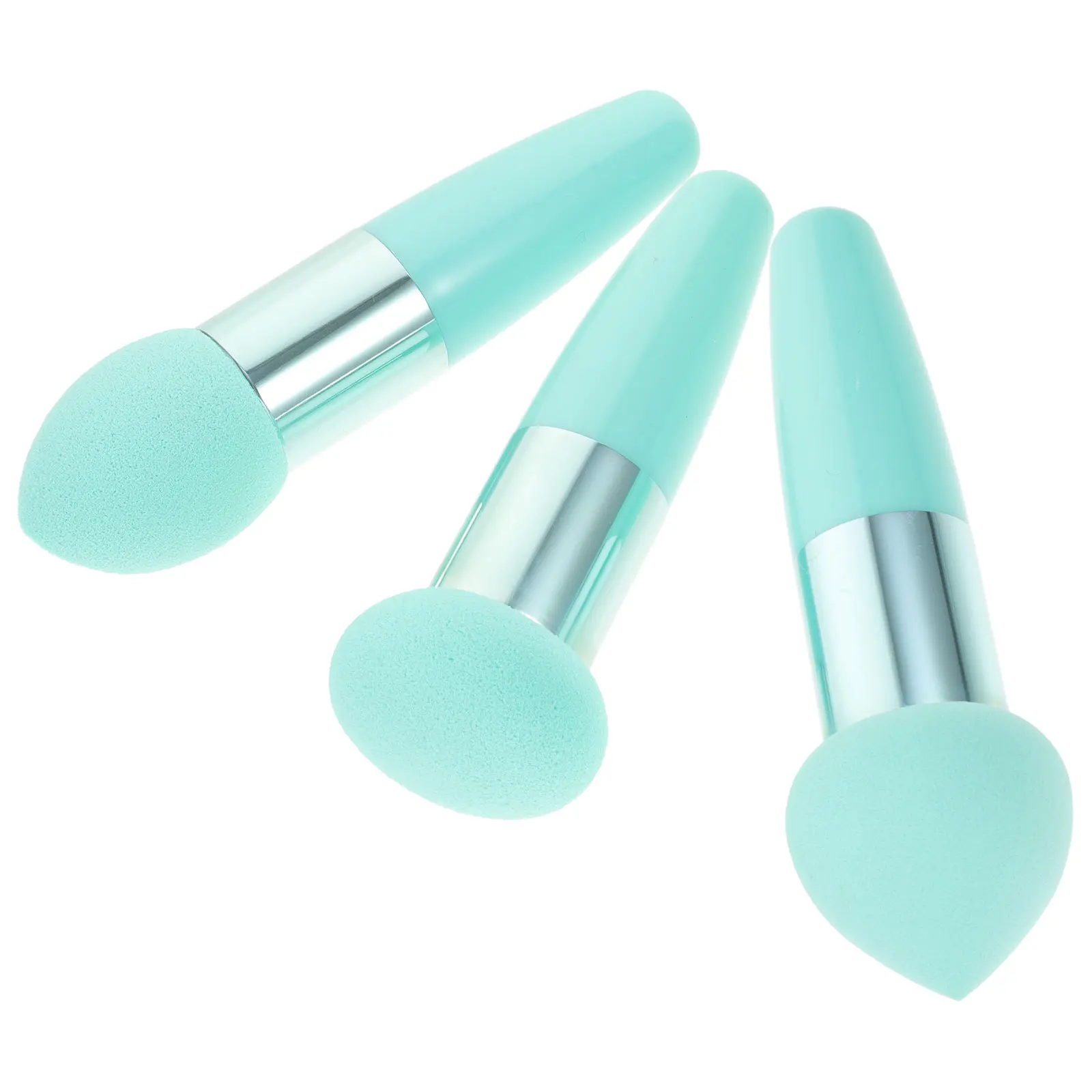 3 stuks make-up puffborstels spons met hoge dichtheid voor vlekkeloze foundation-toepassing multifunctioneel gereedschap draagbare make-up