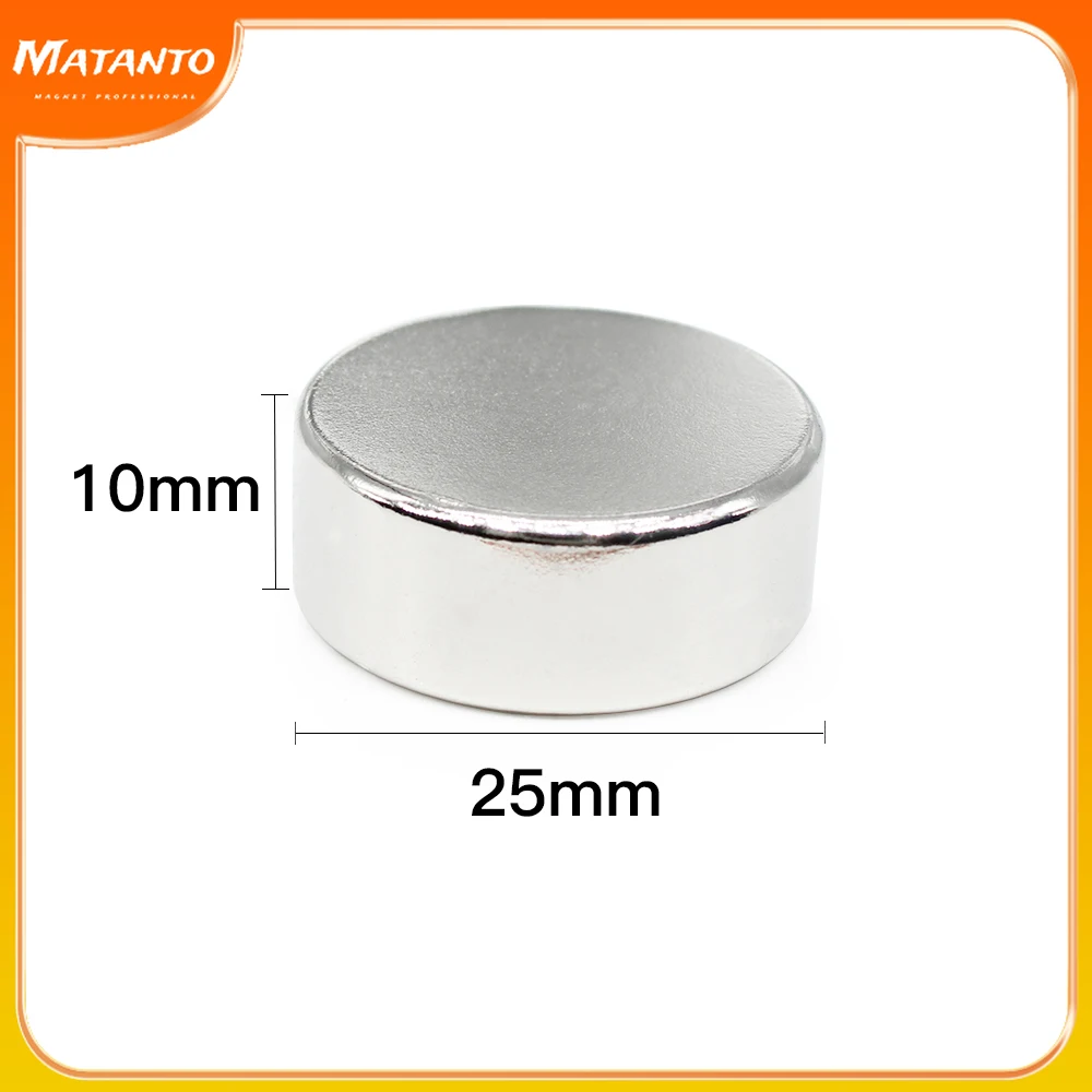 1/2/5/10PCS 25x10 mm Strong Round Magnets N35 Neodymium Magnets 25x10mm Thick Disc Powerful Strong Magnetic Magnets 25*10