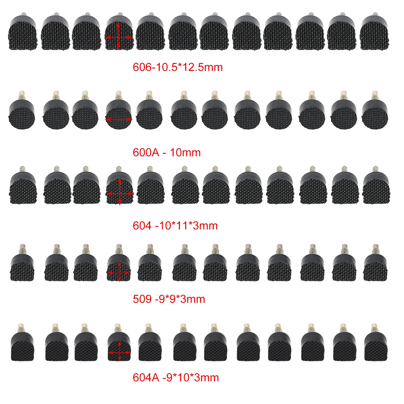 60Pcs High Heel Shoe Repair Nail 5 Different Size Shoe Repair Tips Taps Dowel Lifts Replacement Heel Stoppers Protectors