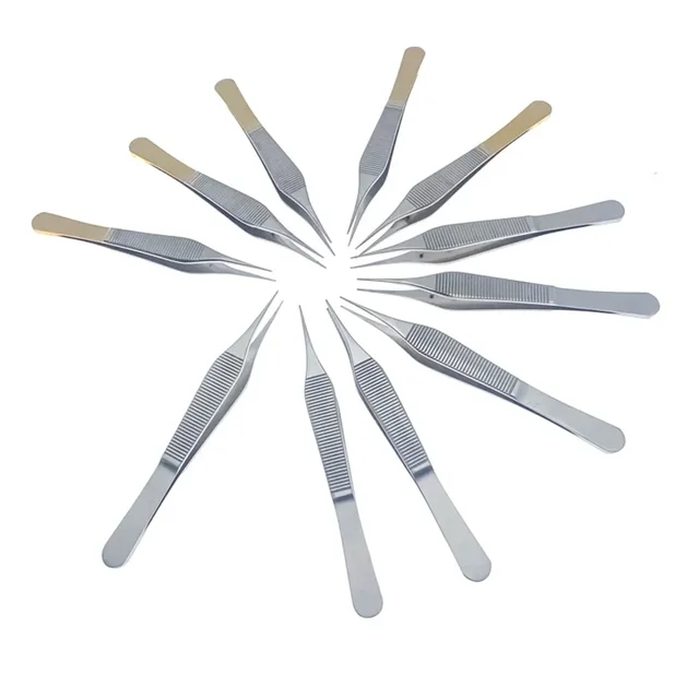 Kleszcze do tkanek 120 mm Kleszcze / platforma ze stali nierdzewnej Pęseta okulistyczna Instrumenty chirurgiczne