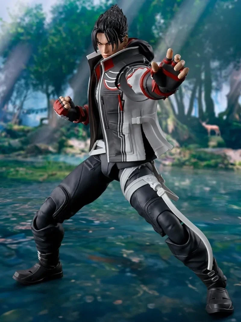 Bandai Original Genuine SHF SHFiguarts TEKKEN 8 JIN KAZAMA Anime Action Figures Toys for Kids Gift Model Ornaments