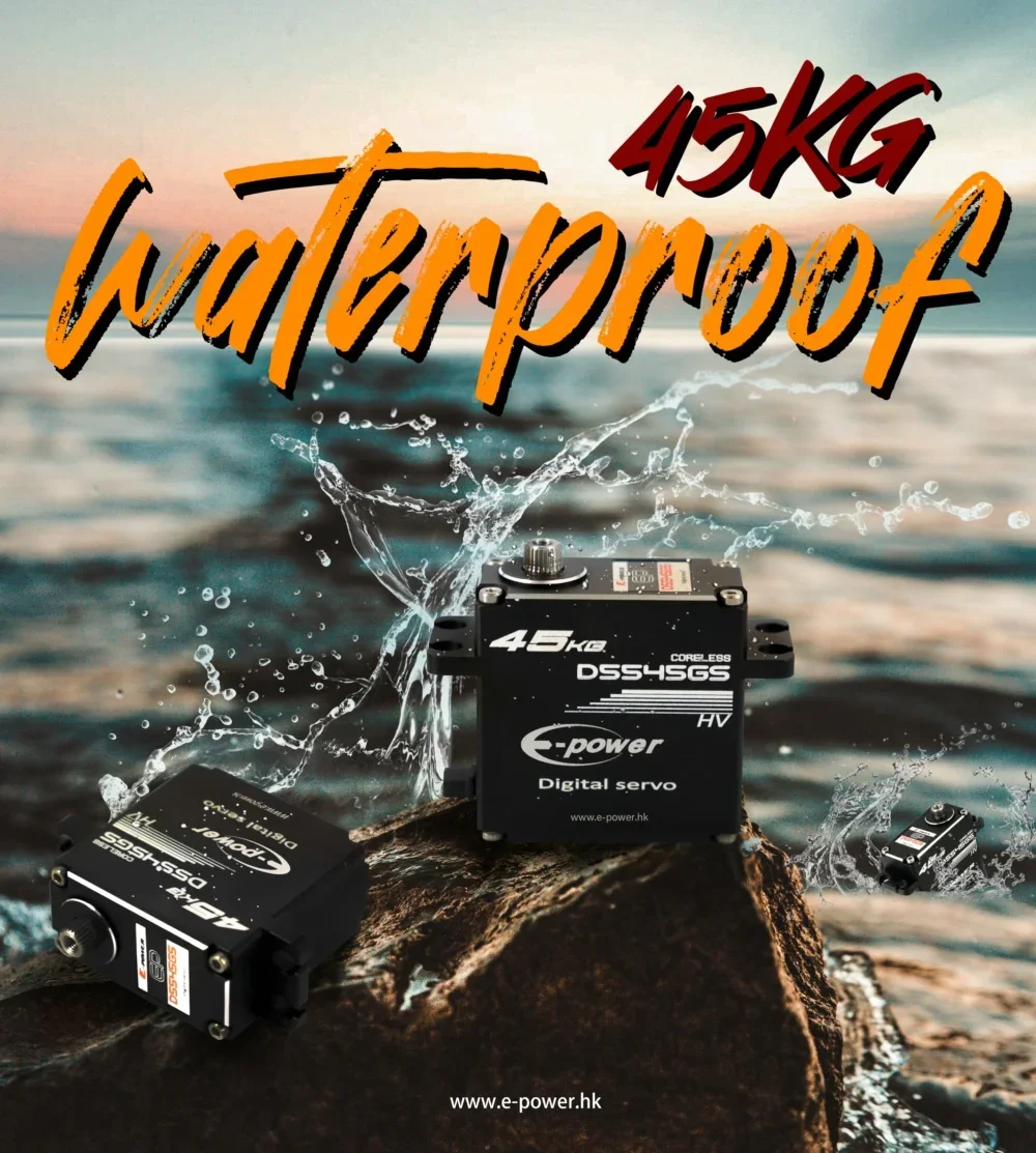 

E-Power Водонепроницаемый сервопривод 45 кг D5535g S180/270/360 градусов Алюминиевый корпус Цифровая металлическая шестерня HV без сердечника для RC Авто LKW и лодки
