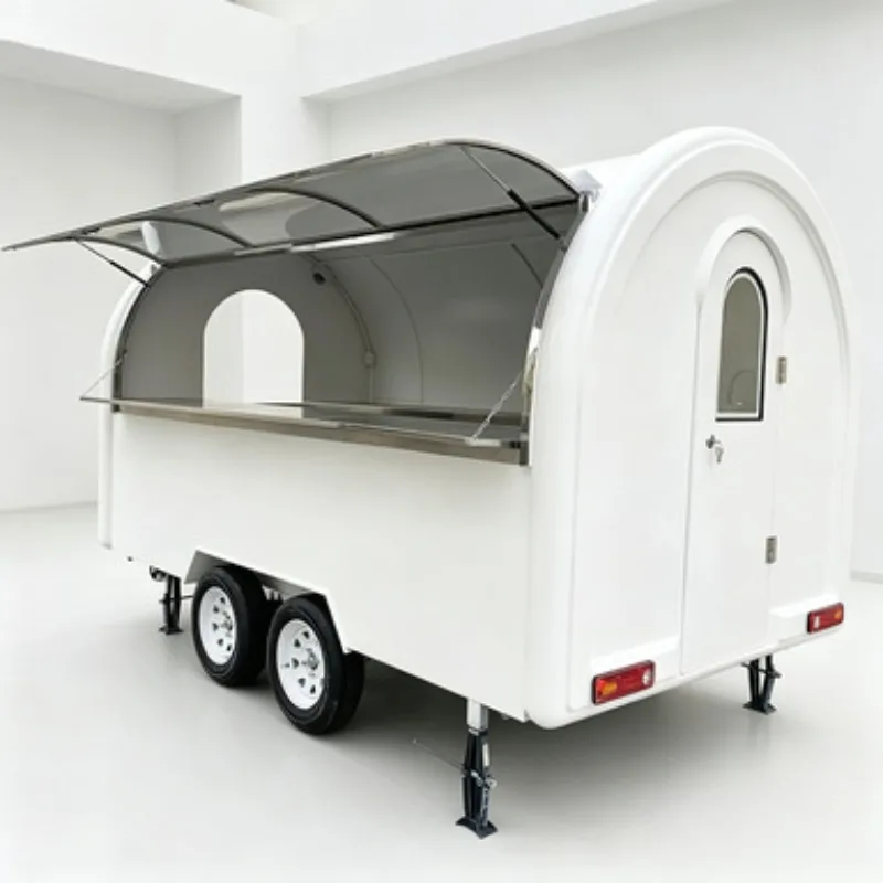 Mobile Bar Trailer Vending Food Truck Catering Cart Full Kitchen Remorque Camion Restaurant