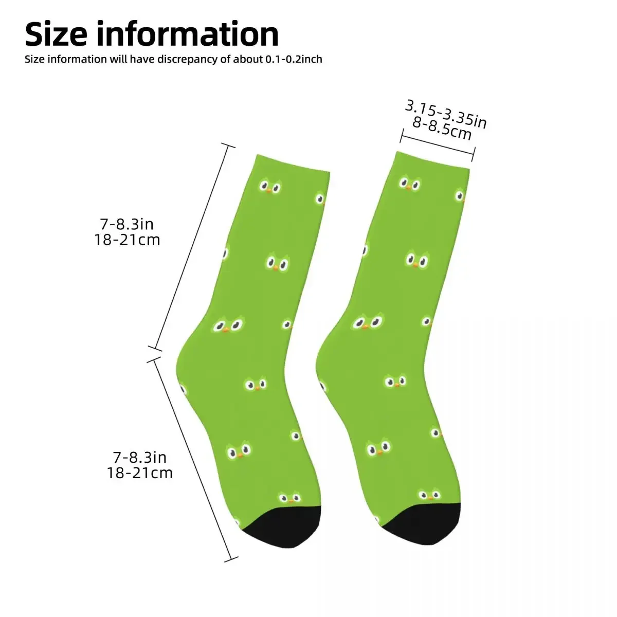 Duolingo Owl Duo Socks Harajuku calze Super morbide calze lunghe per tutte le stagioni accessori per regalo di compleanno Unisex