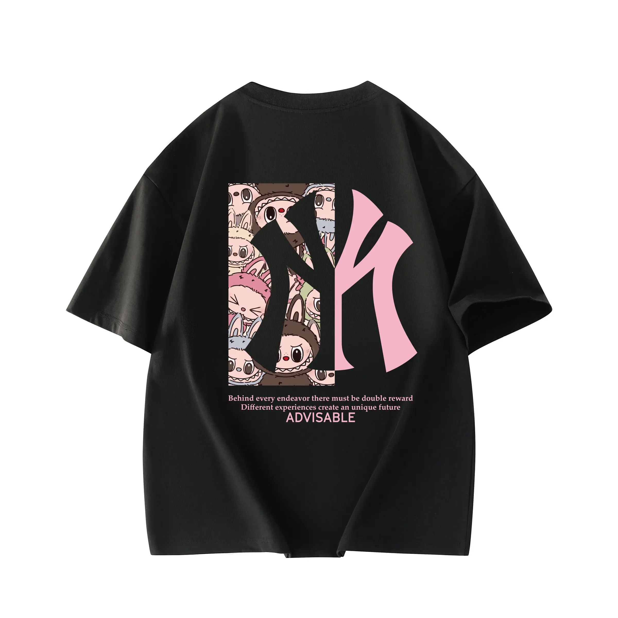

Men's and Women's Short-sleeved T-shirts, Pure Cotton, Luxurious, High Quality, Fabric Printing, Brand, Summer DIY Ins Y2k