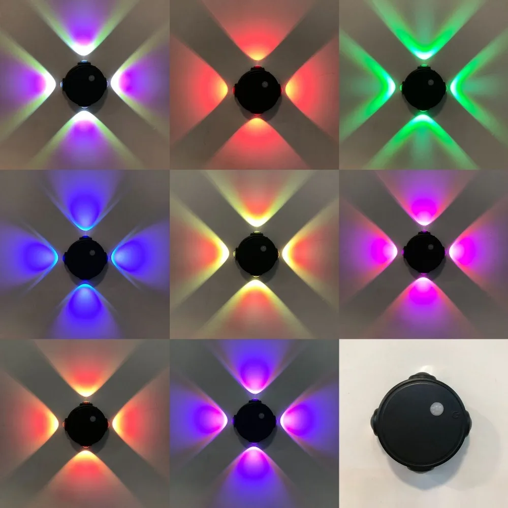 

4 / 5 Head Motion Sensor Night Light Tri color/RGB Rechargeable Magnetic Wall Lamp Magnetic Cordless Rechargeable Night Light