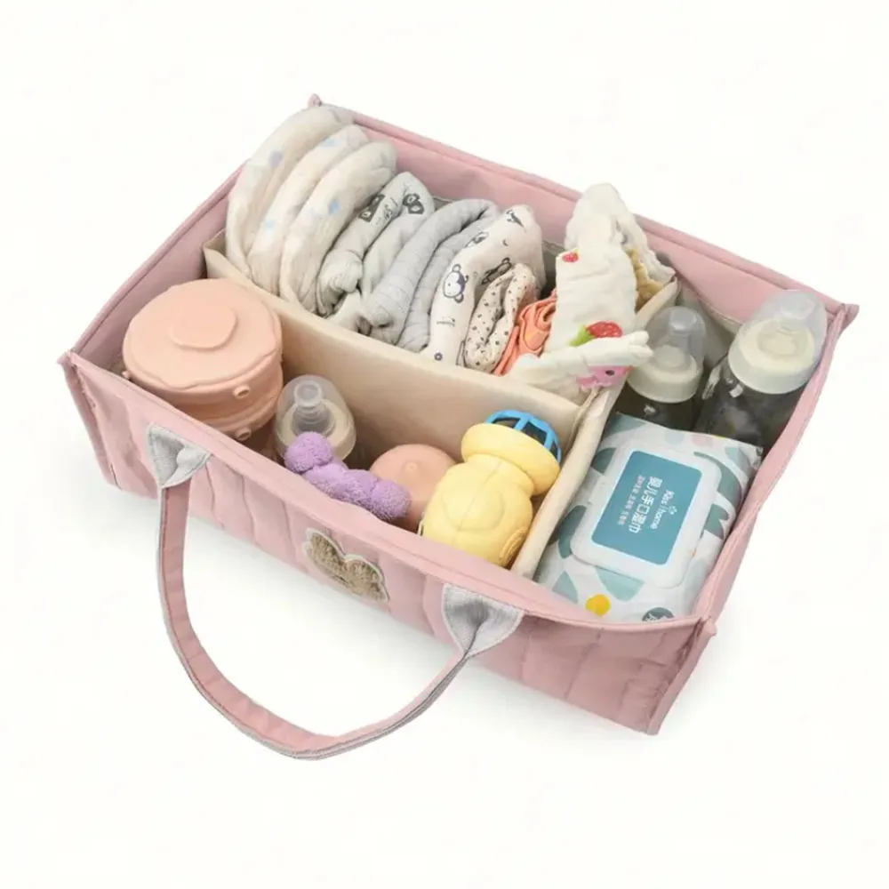 

Organizer Spacious Foldable Purse with Sturdy Handles, Wipe Storage Pocket Women's & ' Large Capacity Diaper Bag - All-in-One