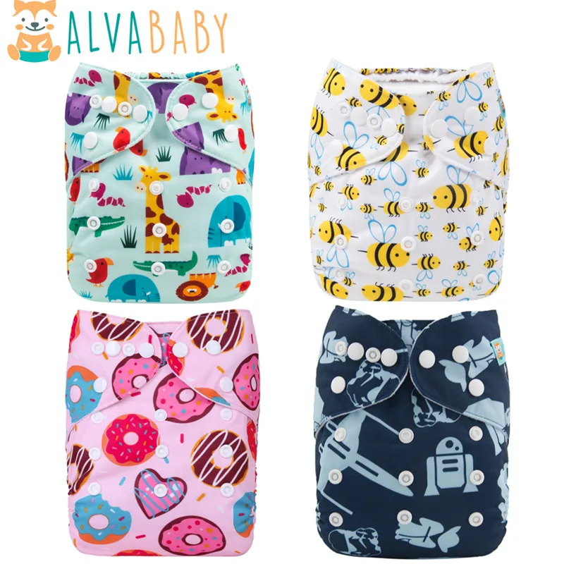 U Pick ALVABABY Pieluszki materiałowe dla niemowląt Ekologiczna nowoczesna pieluszka materiałowa dla dziecka 3-15 kg z 1 szt. wkładką do pieluchy