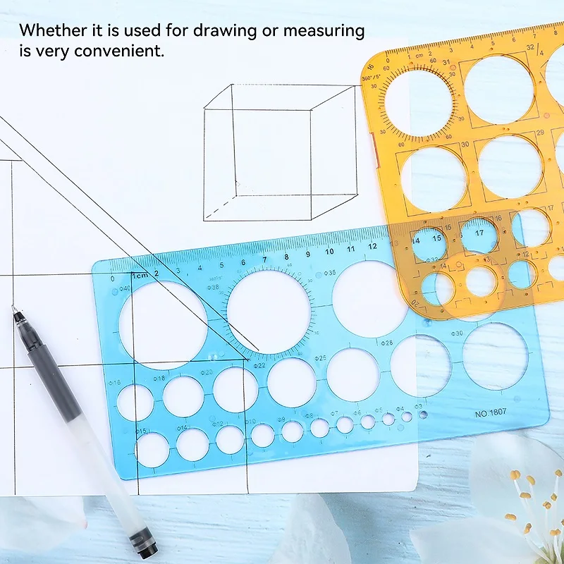 Circle Stencil with 22/36 Circles Stencil Template Circle Stencils for Painting Circle Ruler for Drawing Aids Quilling Stencil