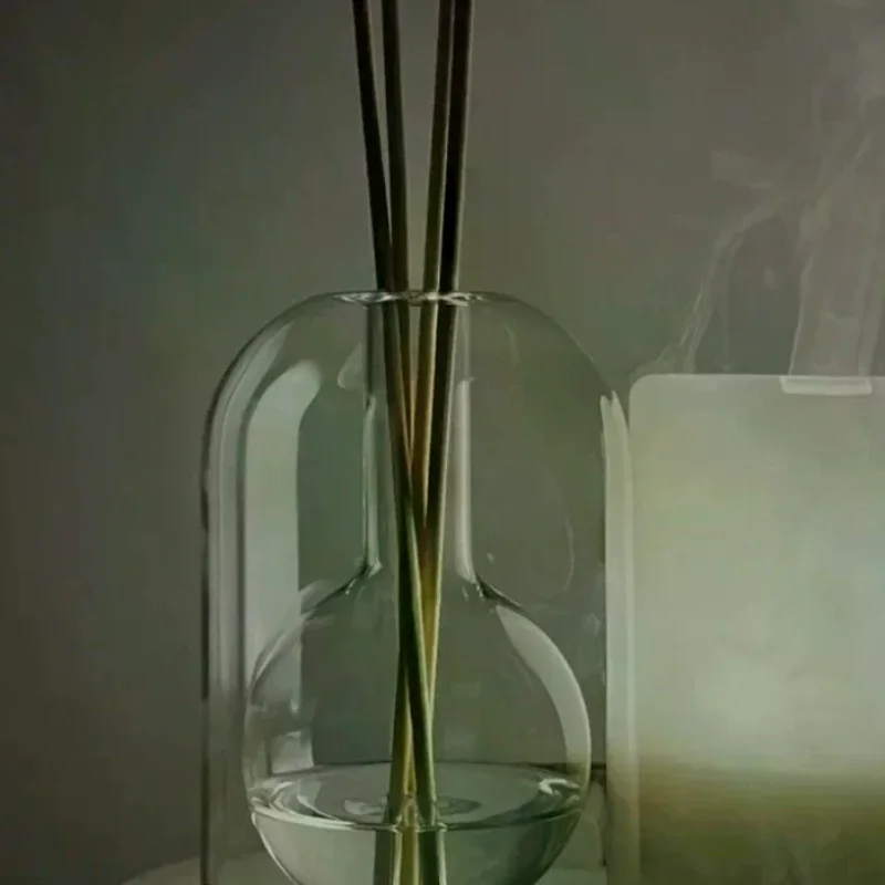 

Transaprent Modern Home Decorations Aromatherapy Diffuser Bottle Glass Essential Oil With Diffusers Sticks Storage Containers