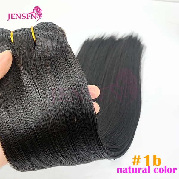 Jensfn Steil 100% Echt Menselijk Haar Inslag Bundels Extensions 50 G/stks 16 "-24" Remy Natuurlijk Haar Naaien In Weaves Bruine Blonde Kleur