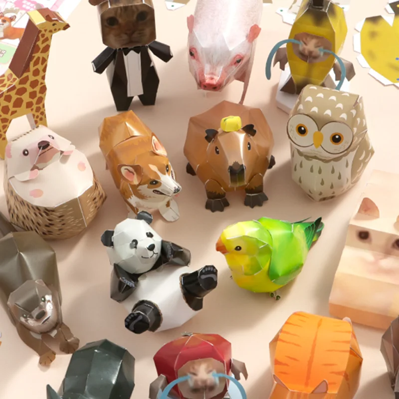 Mr. Paper Home Doll Figure Crafts Japanese 16 pieces/box Anime Pixel Motorcycle Stereoscopic Doll Double sided Festival Gift