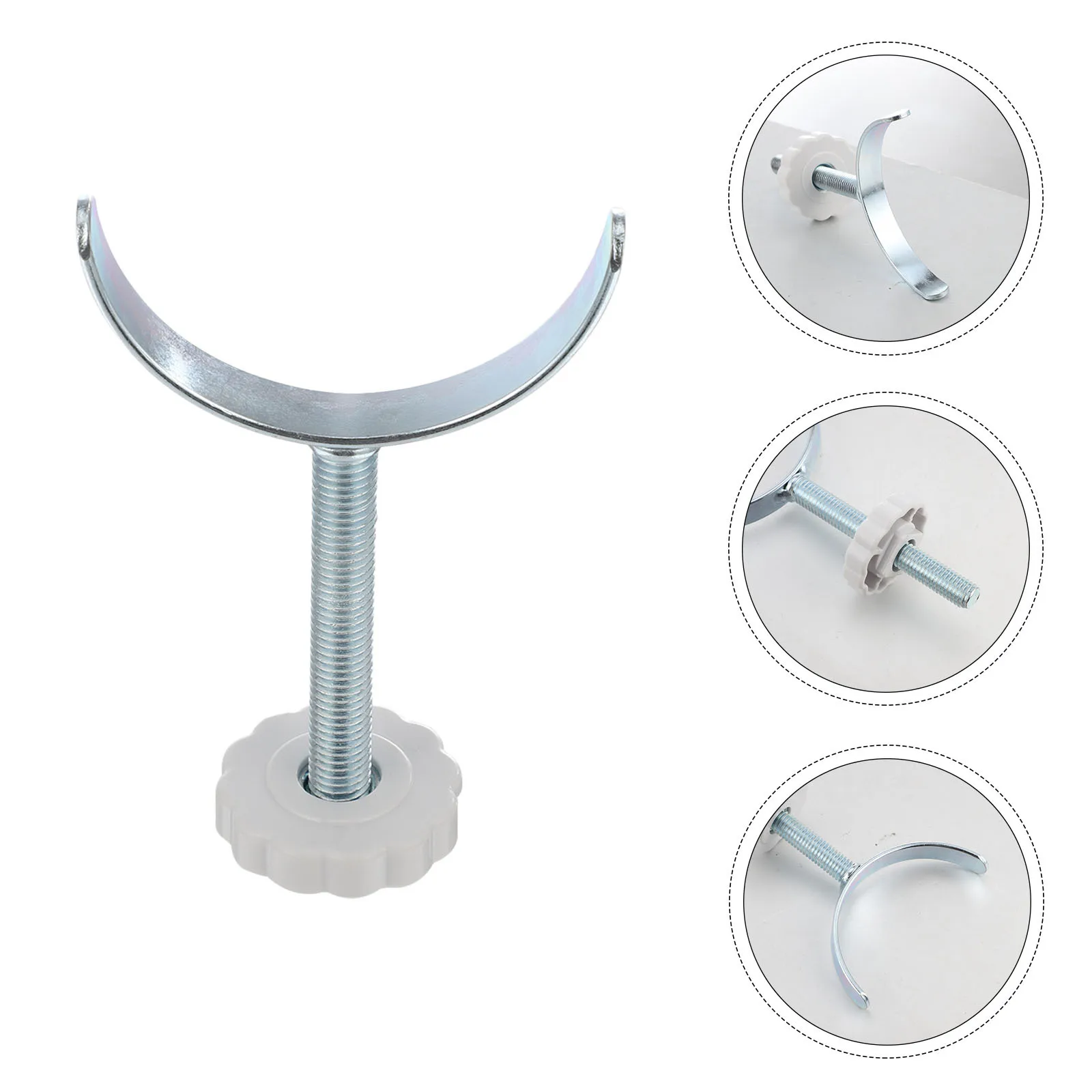 ชุดอุปกรณ์ยึดรูปตัวยูสีเงิน 1 ชุด ทนทาน ใช้สำหรับยึดประตูนิรภัย ราวบันได ประตูรั้วเด็กและสัตว์เลี้ยง