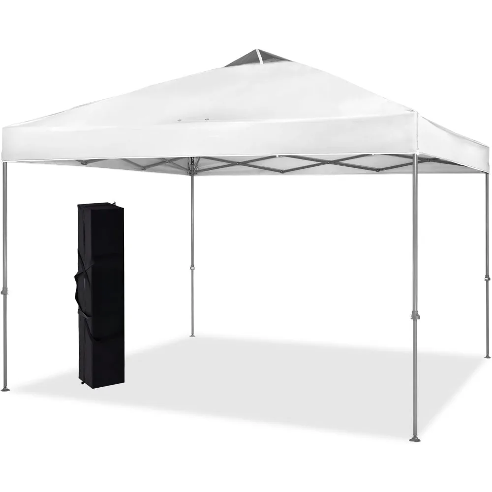 10x10 Pop Up Canopy Tent, Outdoor Canopy with Wheeled Bag, Pop Up Tent Sports Shelter(White) Tent