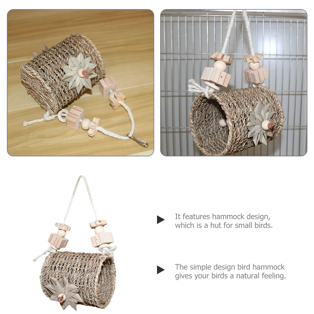 

Bird Hammock Parrot Nest Hanging Swing Durable Comfortable Safe for Canaries Cage Playtime Pet Supplies Bird Nest