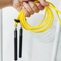 Cuerda de aleación antifrera (PVC + PU), sin límite, cuerda para saltar con rodamiento giratorio 360, cuerda de 6mm, cuerda para saltar sin enredos