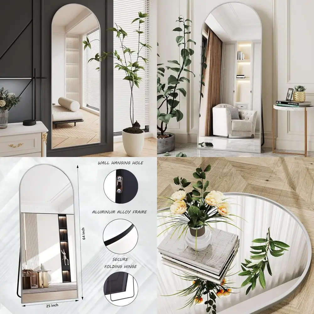 

Elegant Silver Full-Length Floor Mirror for Bedroom