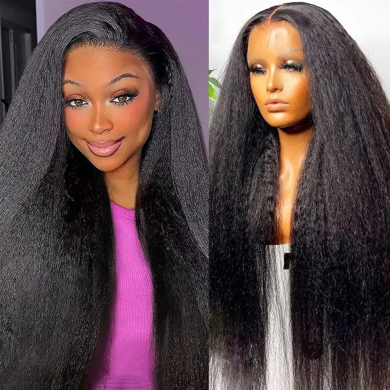 Kinky Straight Bundles Human Hair Yaki Straight Hair Bundle Brazilian Raw Human Hair Bundles Deals Human Hair 100% Natural Soft