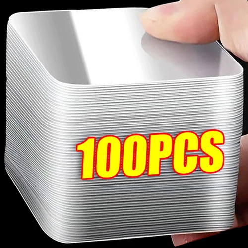 Venta al por mayor, cinta autoadhesiva de doble cara, pegatinas de pared cuadradas, cintas impermeables Nano transparentes sin rastro para baño y cocina