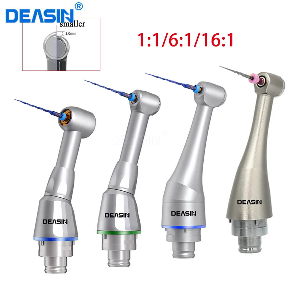 DEASIN dentystyczny Endo głowica silnika 16:1/6:1/1:1 60 ° skręt do plików ręcznych/silnika kompatybilny z oryginalnym uzębieniem dłoni