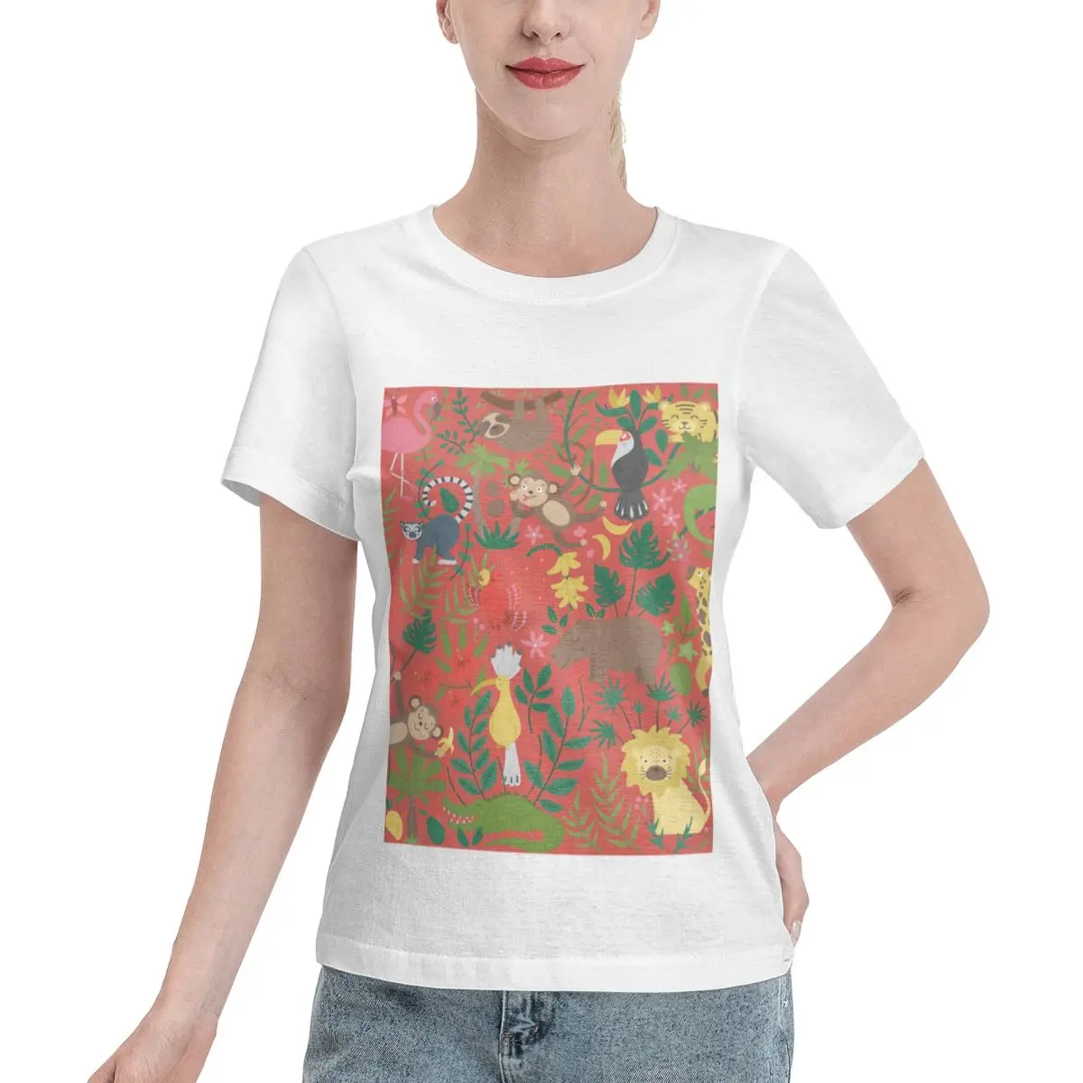 Value Pack Wildlife At It S Best Women's T-shirt Gothic Summer Women Top