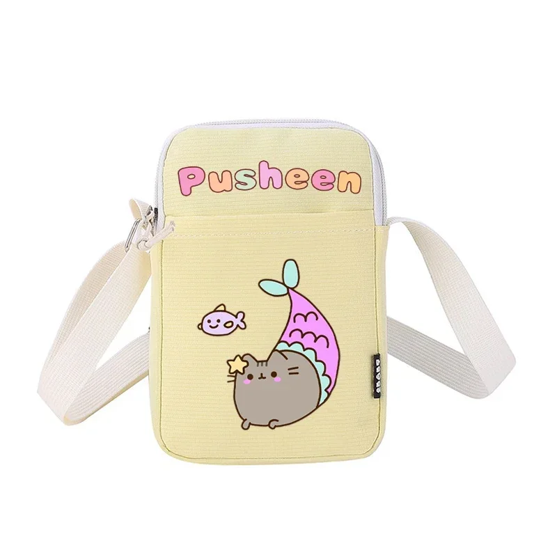 Pusheens Shoulder Bag Girls New Anime Kawaii Cute Cat Mini Phone Messenger Pouch Kids Outdoor Sport Travel Wallet Woman Gifts