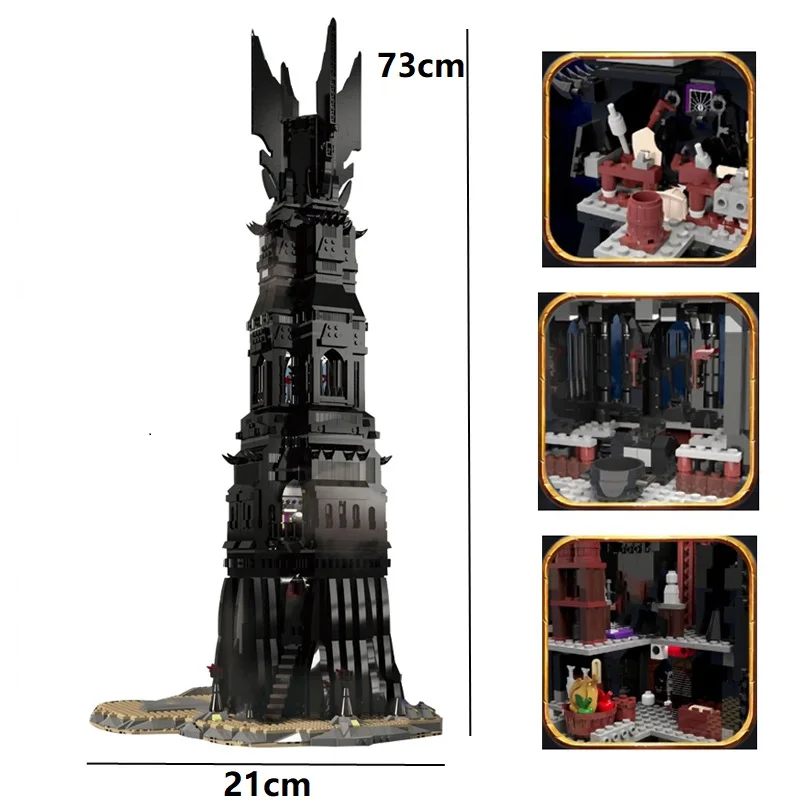 The Tower of Orthanc  2359PCS 112501 Movie Series Building Blocks Bricks DIY Creative Cities Street Christmas And Birthday Gifts