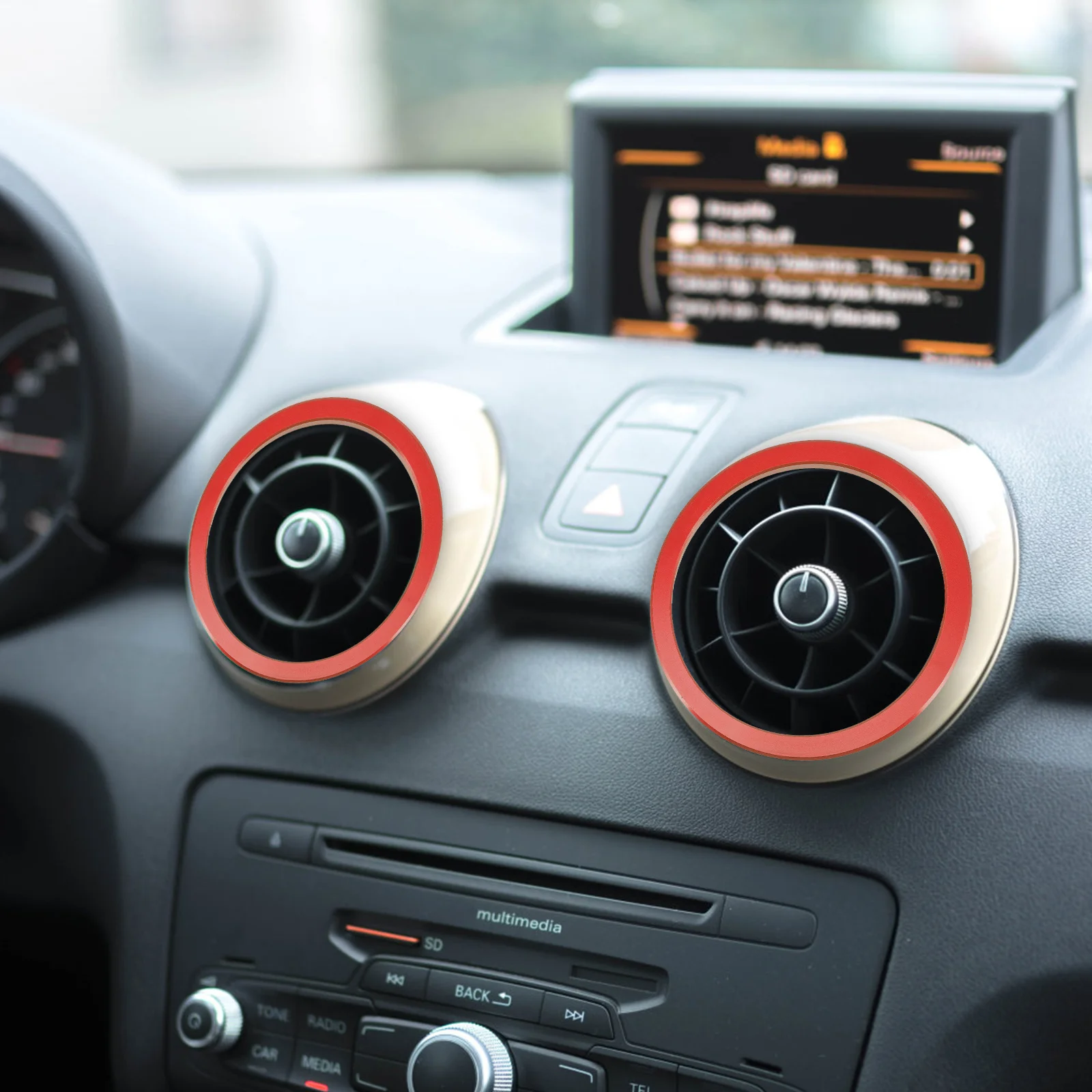 

4pcs Air Outlet Ring Durable Abs Trim Scratch Resistant Auto Vent Cover Stylish Interior Decoration Car Accessories Aesthetic